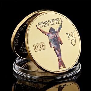 Michael Jackson Commemorative Premium Gold-Plated Coin- King Of Pop Collectible